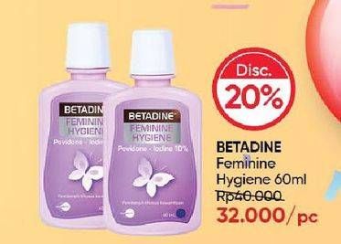 Promo Harga Betadine Feminine Hygine 60 ml - Guardian