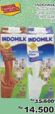 Promo Harga Indomilk Susu UHT Cokelat, Full Cream Plain 1000 ml - Giant