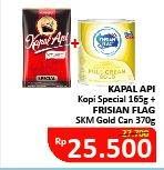 Promo Harga KAPAL API Kopi Bubuk Special/FRISIAN FLAG Susu Kental Manis Gold  - Alfamidi