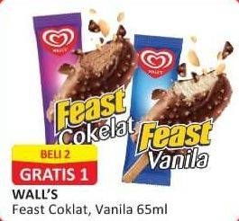 Promo Harga Walls Feast Vanilla, Chocolate 65 ml - Alfamart