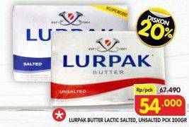 Promo Harga Lurpak Butter Unsalted, Salted Lactic 82% 200 gr - Superindo