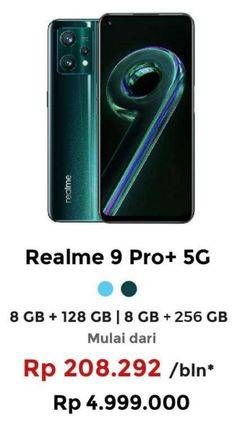 Promo Harga REALME 9 Pro+ 5G 8 GB + 128 GB, 8 GB + 256 GB  - Erafone
