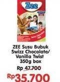 Promo Harga ZEE Susu Bubuk Vanilla Twist, Swizz Chocolate 350 gr - Indomaret
