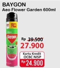 Promo Harga BAYGON Insektisida Spray Flower Garden 600 ml - Alfamart