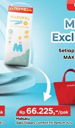 Promo Harga Makuku Comfort Fit Diapers Pants M42+4 46 pcs - TIP TOP