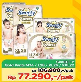 Promo Harga Sweety Gold Pants M34, L28, XL26, XXL22  - TIP TOP