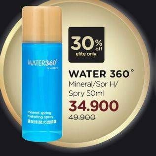 Promo Harga WATER 360 BY WATSONS Mineral Spring Hydrating Spray 50 ml - Watsons