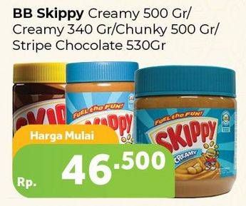 Promo Harga SKIPPY Peanut Butter Creamy, Chunky, Chocolate 500 gr - Carrefour