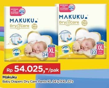 Promo Harga Makuku Dry & Care Celana XXL22, XL24 22 pcs - TIP TOP