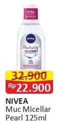 Promo Harga NIVEA MicellAir Skin Breathe Micellar Water Pearl White 125 ml - Alfamart