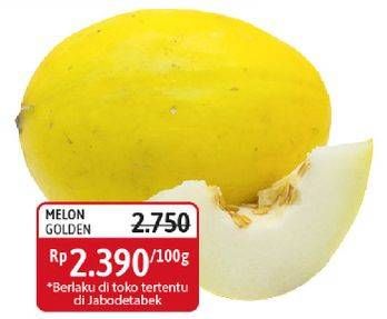 Promo Harga Melon Golden per 100 gr - Alfamidi