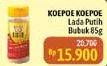 Promo Harga Koepoe Koepoe Bumbu Rempah-Rempah Lada Putih Bubuk 85 gr - Alfamidi