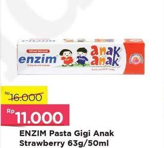 Promo Harga ENZIM Pasta Gigi Anak 50ml/63gr  - Alfamart