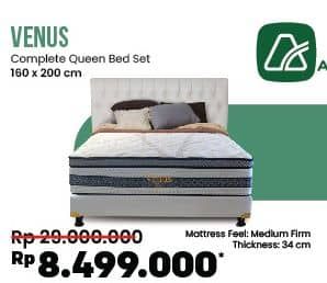 Promo Harga Airland Venus Complete Queen Bed Set 160 X 200 Cm  - COURTS