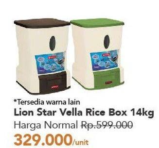 Promo Harga LION STAR Rice Box Vella 14000 gr - Carrefour