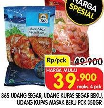 Promo Harga 365 Udang Segar, Udang Kupas Segar Beku, Udang Kupas Masak Beku 350 g  - Superindo