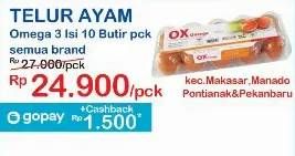 Promo Harga Omega 3 Telur Ayam 10 pcs - Indomaret