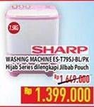 Promo Harga SHARP ES-T79SJ-BL/PK | Washing Machine Twin Tube 7.5kg  - Hypermart