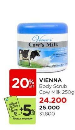 Promo Harga Vienna Body Scrub Cow Milk 250 gr - Watsons