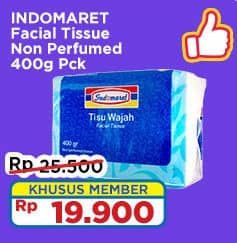 Indomaret Facial Tissue 400 gr Diskon 21%, Harga Promo Rp19.900, Harga Normal Rp25.500, Khusus Member