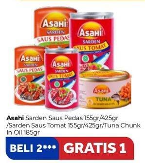Promo Harga Asahi Sarden Saus Pedas/Sarden Saus Tomat/Tuna Chunk In Oil  - Carrefour