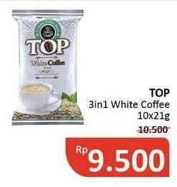 Promo Harga TOP COFFEE White Coffee per 10 sachet 21 gr - Alfamidi