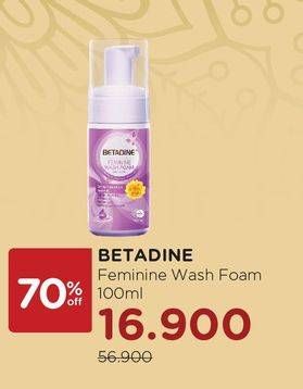 Promo Harga BETADINE Feminine Wash Foam 100 ml - Watsons