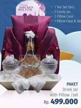 Promo Harga Paket Drink Jar with Pillow  - LotteMart