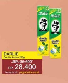 Promo Harga Darlie Toothpaste Double Action Fresh Clean, Double Action Mint 225 gr - Yogya