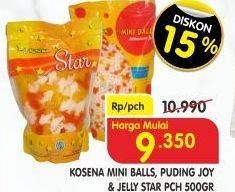 Promo Harga KOSENA Jelly Jelly Star, Puding Joy, Mini Balls 500 gr - Superindo