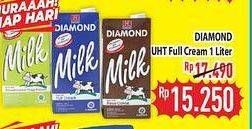 Promo Harga Diamond Milk UHT Full Cream 1000 ml - Hypermart