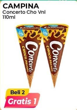 Promo Harga Campina Concerto Choco Vanila 110 ml - Alfamart