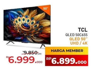 Promo Harga TCL 50C655 4K QLED HD Google TV 50 Inch  - Yogya