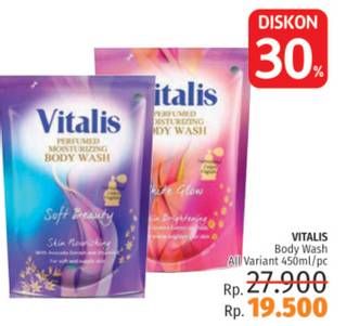 Promo Harga VITALIS Body Wash All Variants 450 ml - LotteMart