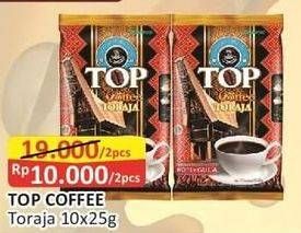 Promo Harga TOP COFFEE Kopi Toraja per 10 sachet 25 gr - Alfamart