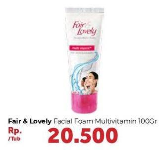 Promo Harga GLOW & LOVELY (FAIR & LOVELY) Multivitamin Facial Foam 100 gr - Carrefour