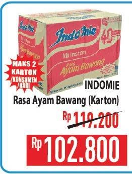 Promo Harga Indomie Mi Kuah Ayam Bawang per 40 pcs 69 gr - Hypermart