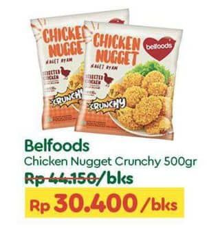 Promo Harga Belfoods Nugget Chicken Nugget Crunchy 500 gr - TIP TOP