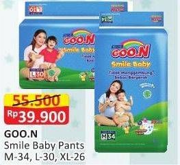 Promo Harga Goon Smile Baby Pants M34, L30, XL26 26 pcs - Alfamart