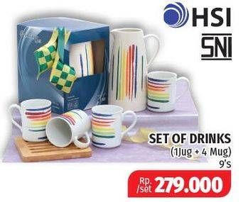 Promo Harga HSI Drink Set 9 pcs - Lotte Grosir