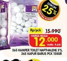 Promo Harga 365 Kamper Toilet Naphtalene, 365 Kapur Barus  - Superindo