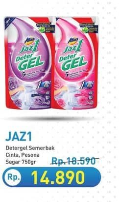 Promo Harga Attack Jaz1 DeterGel Semerbak Cinta, Pesona Segar 750 ml - Hypermart
