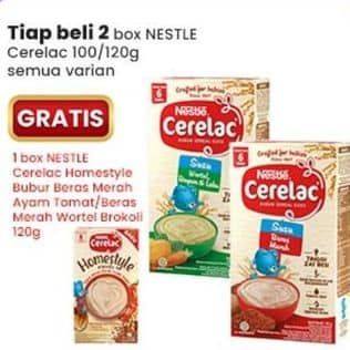 Promo Harga Nestle Cerelac Bubur Bayi All Variants 120 gr - Indomaret