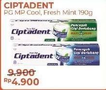 Promo Harga CIPTADENT Pasta Gigi Maxi 12 Plus Cool Mint, Fresh Mint 190 gr - Alfamart