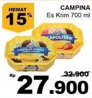 Promo Harga CAMPINA Ice Cream 700 ml - Giant