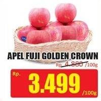 Promo Harga Apel Fuji Golden Crown per 100 gr - Hari Hari