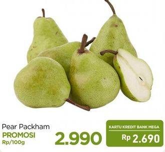 Promo Harga Pear Packham per 100 gr - Carrefour