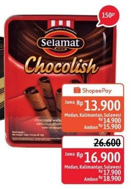 Promo Harga SELAMAT Chocolish Tin 150 gr - Alfamidi