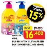 Promo Harga ZWITSAL Kids Bubble Bath Clean Fresh, SoftMoisturiz 180 ml - Superindo