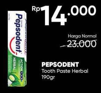 Promo Harga PEPSODENT Pasta Gigi Action 123 Herbal 190 gr - Guardian
